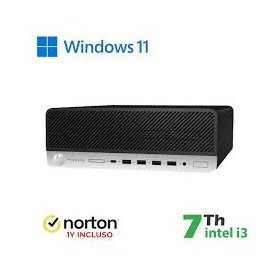 RINOVO PC HP 600-800 G3 SFF i3-7X00 DDR4 8GB SSD 256GB W11P NO DVD GRADE A 1Y + NORTON