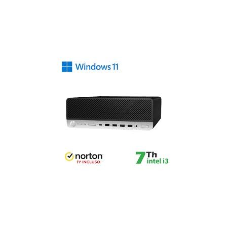 RINOVO PC HP 600-800 G3 SFF i3-7X00 DDR4 8GB SSD 256GB W11P NO DVD GRADE A 1Y + NORTON