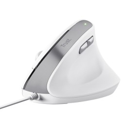 TRUST MOUSE ERGONOMICO BAYO II, BIANCO