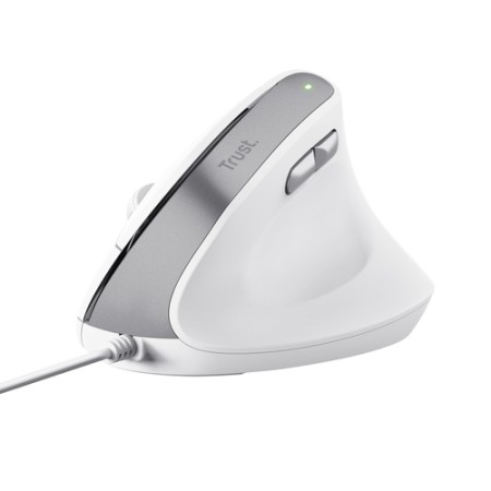 TRUST MOUSE ERGONOMICO BAYO II, BIANCO