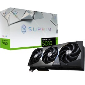 MSI VGA GEFORCE RTX 5080, RTX 5080 16G SUPRIM SOC, 16GB GDDR7, HDMI/DP*3, ATX, TRI FROZR, OC