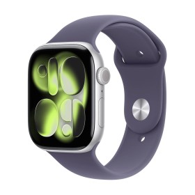 APPLE WATCH SERIES 11GPS46MMSILVER ALUMINIUM CASE WITH PURPLE FOG SPORT BAND, M/L