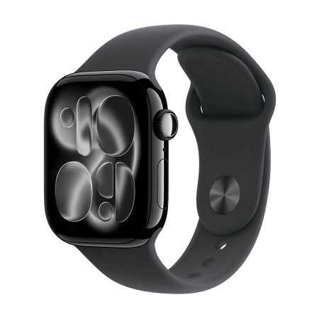 APPLE WATCH SERIES 11GPS E CELLULAR 42MMJET BLACK ALUMINIUM CASE WITH BLACK SPORT BAND, S/M