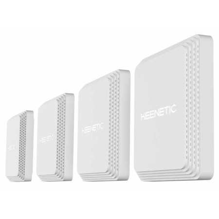 KEENETIC VOYAGER PRO (KN-3510), ACCESS POINT WI-FI AX1800, MESH,  2 PORTE 1GBPS, POE, MENU MULTI LINGUA, 4-PACK