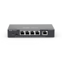REYEE SMART SWITCH POE GIGABIT 5 P., 4 P. POE/POE+, POE POWER BUDGET 54W (CHASSIS METALLICO DESKTOP)