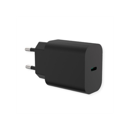 VALUE CARICATORE DA PARETE 1 PORTA TYPE C 25W NERO