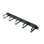 VALUE 19" 1UH GESTIONE CAVI, G - TYPE, 5 GANCI, NERO