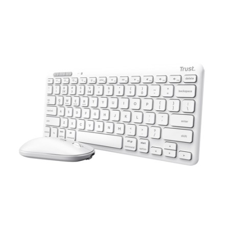 TRUST BUNDLE TASTIERA E MOUSE LYRA, BIANCO, IT