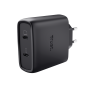 TRUST MAXO 65W 2P USB-C GAN CHARGER BLK
