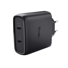 TRUST MAXO 65W 2P USB-C GAN CHARGER BLK