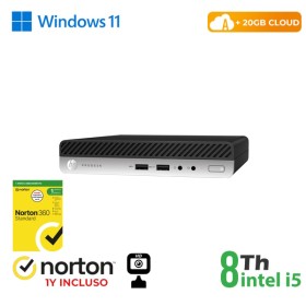 RINOVO Ultra Mini PC DM HP 400 G4 REFURBISHED i5-8X00T SODDR4 16GB SSD 256GB W11P No Dvd Grade A 1Y