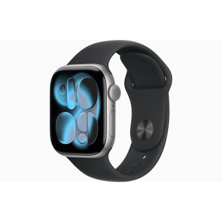 APPLE WATCH SERIES 11GPS42MMSPACE GREY ALUMINIUM CASE WITH BLACK SPORT BAND, M/L