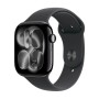 APPLE WATCH SERIES 11GPS E CELLULAR 46MMJET BLACK ALUMINIUM CASE WITH BLACK SPORT BAND, M/L