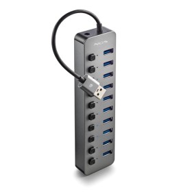 NGS IHUB 10: Hub 10 porte USB 3.0. Velocit di trasferimento dati a 5Gbps. Lunghezza del cavo: 180 m