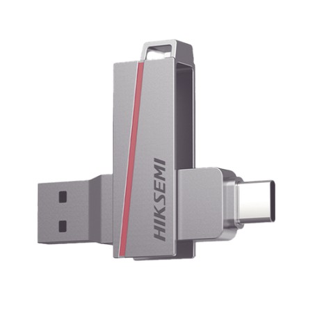 HIKVISION PEN DISK USB FLASH USB 3.2 32GB E307 DUAL SLIM METAL CASE SILVER