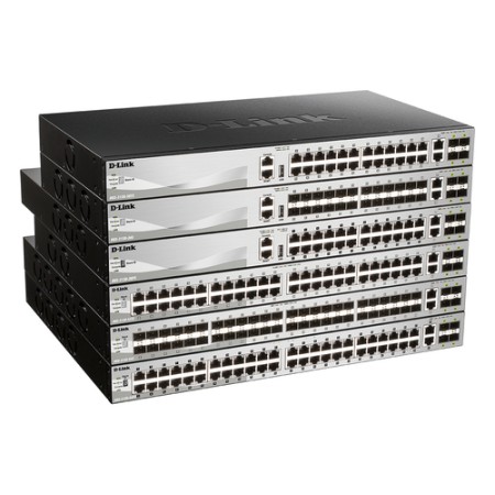 D-LINK SWITCH 24 X 10/100/1000BASE-T POE PORTS (370W BUDGET) LAYER 3 STACKABLE MANAGED GIGABIT SWITC