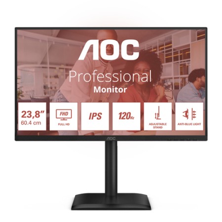 AOC MONITOR 23,8 LED IPS FHD 16:9 4MS 300 CDM 120hz, PIVOT, VGA/DP/HDMI, MULTIMEDIALE