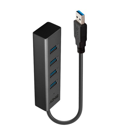 LINDY HUB USB 3.0, 4 PORTE