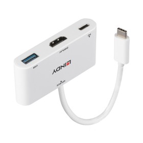 LINDY CONVERTER DA USB 3.2 TIPO C A HDMI CON PORTA USB TIPO A E POWER DELIVERY