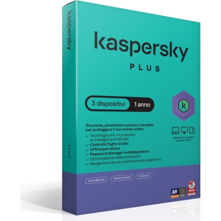 KASPERSKY PLUS 3DEV 1Y SUPERSLIMBOX IT