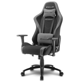 SHARKOON SKILLER SGS2 SEDIA GAMING IN TESSUTO, BRACCIOLI E SCHIENALE REGOLABILI, TELAIO ACCIAIO, DOPPIO CUSCINO SUPPORTO CERVIC