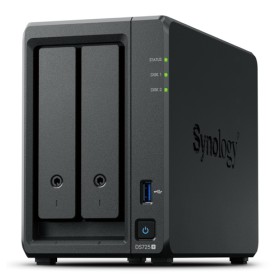 SYNOLOGY NAS TOWER 2X SATA, 2X NVME, MAX 40 CAM, RYZEN R1600, 4GB ECC, 2.5GBE, USB, ESATA, 2 LICENZE