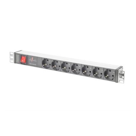 DIGITUS MULT ALIM ER RACK 19" IN ALL 7 PRESE SCHUKO E SPINA SCHUKO E INTERRUTTORE