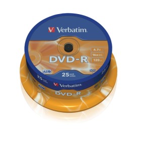 VERBATIM DVD-R 4.7GB, 120 MINUTI, PACK 25 DVD
