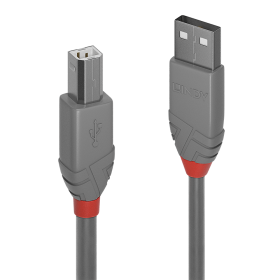 LINDY CAVO USB 2.0 TIPO A E B ANTHRA LINE 1MT