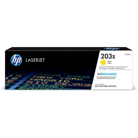 HP TONER GIALLO 203X PER LJ PRO M254/ MFP M280/281 ALTA CAPACITA 2500 PAG
