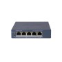 HIKVISION SWITCH L2, SMART MANAGED, 4 GIGABIT RJ45 POE PORTS, 1 GIGABIT RJ45 PORT, 802.3AF/AT, POE P