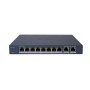 HIKVISION SWITCH L2, SMART MANAGED, 8 GIGABIT RJ45 POE PORTS, 2 GIGABIT RJ45 PORT, 802.3AF/AT, POE P