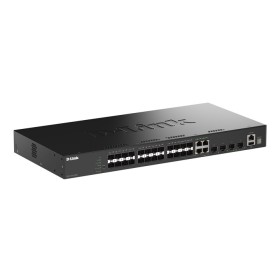 D-LINK SWITCH 28-PORT GIGABIT SFP STACKABLE SMART MANAGED SWITCH WITH 4 X COMBO AND 4 X 10G SFP+ POR