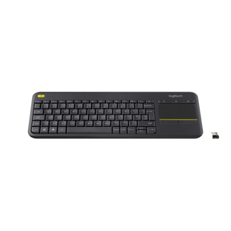 LOGITECH KEYBOARD TASTIERA QWERTY ITALIANA WIRELESS k400 PLUS NERA 0 PLUS BLACK