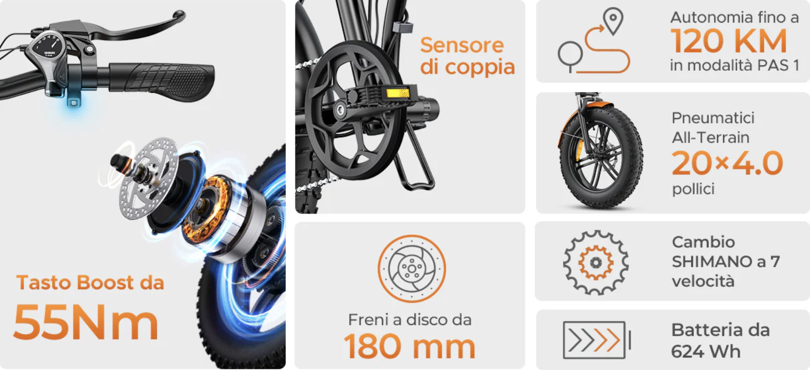 Caratteristiche Engwe EP‑2 Boost